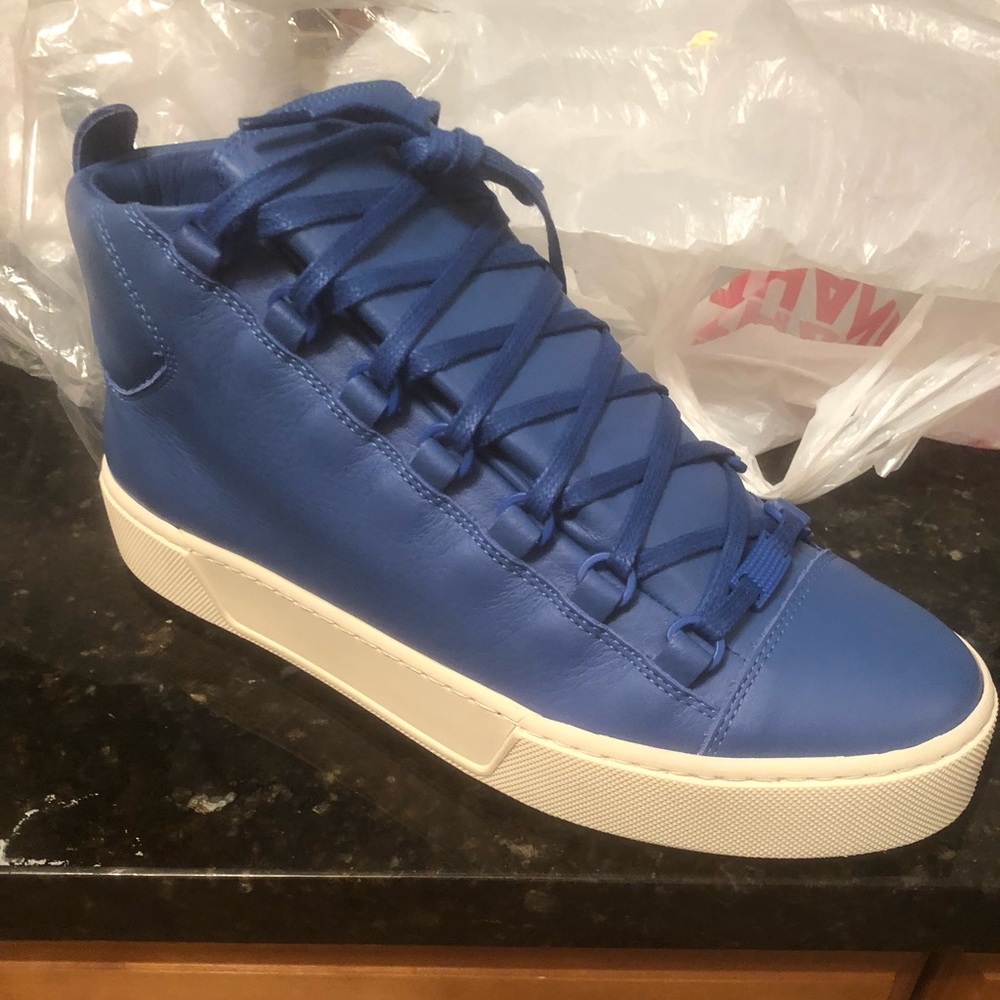 Blue Balenciagas